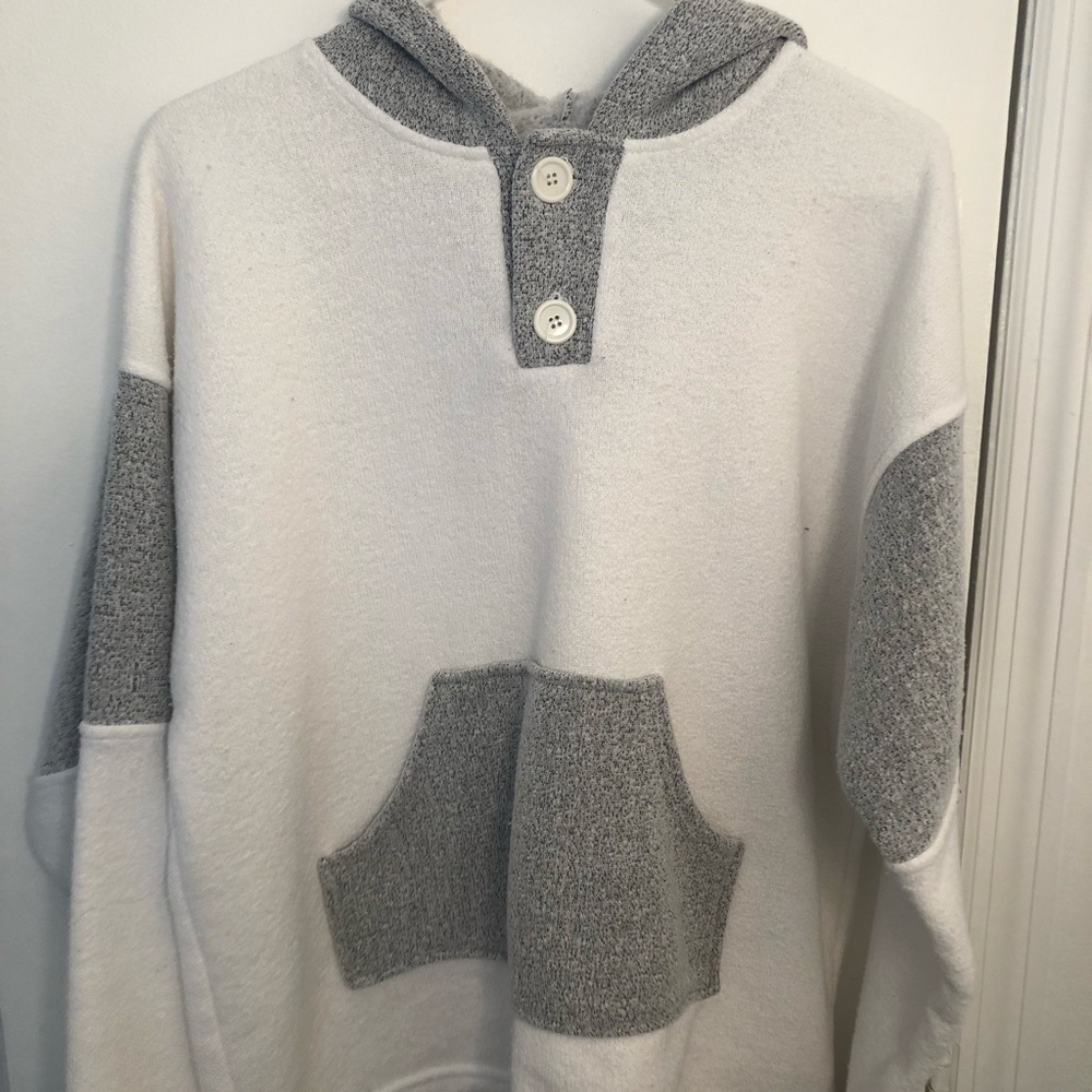 Grey & White hoodie
